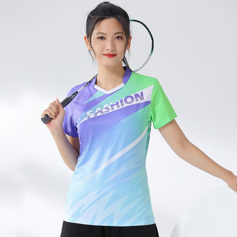 Table Tennis Volleyball - Kadın Badminton gömlek baskı Golf kıyafeti