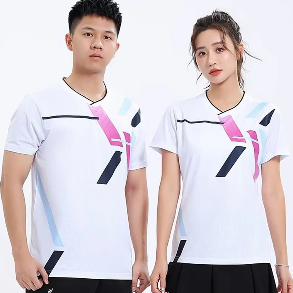 Table Tennis Volleyball - Erkekler Kadınlar için Badminton Tişörtü Hızlı