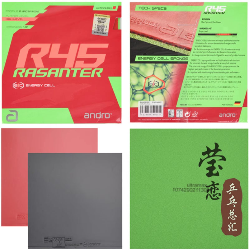 Andro Rasanter R45 47 50 C45 4 - Table Tennis Rubber incelemesi ve fiyatı