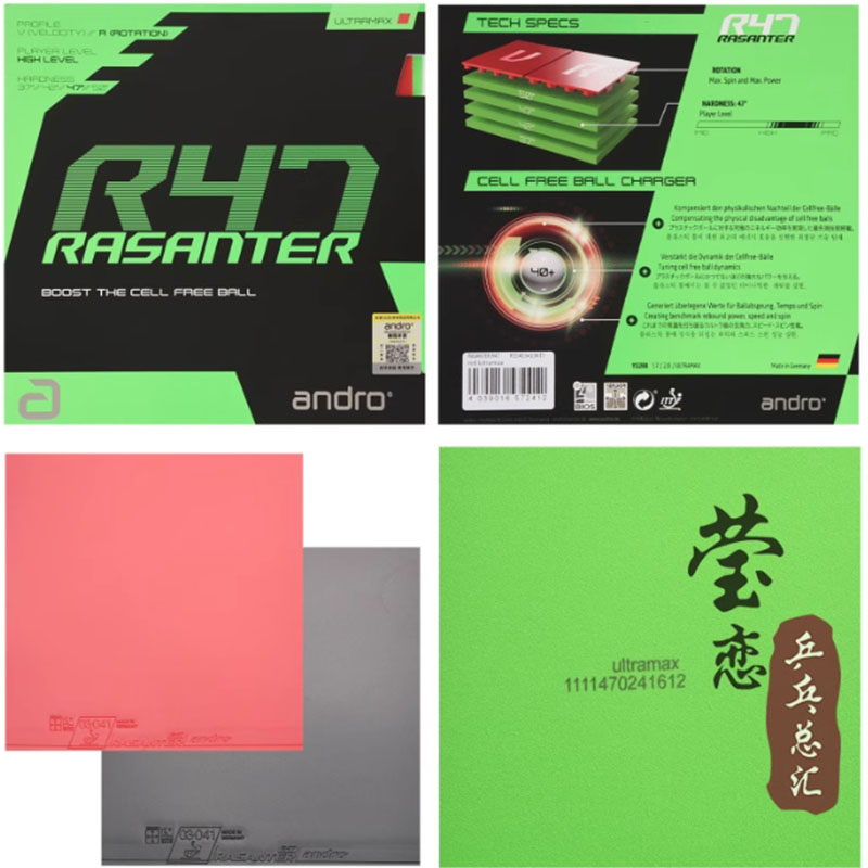 Andro Rasanter R45 47 50 C45 4 - Table Tennis Rubber incelemesi ve fiyatı